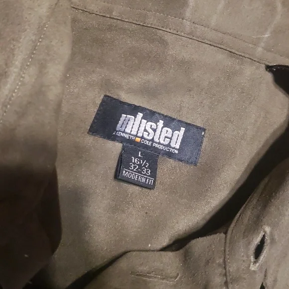 Unlisted Mens Suede feel shirt sz 16 1/2 Modern Fit - Picture 2 of 4